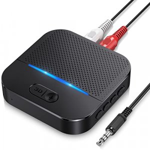 COMSOON Bluetooth Receiver for Home Stereo/Speakers, 3D Surround Sound Wireless Audio Adapter with 3.5mm AUX/RCA Cable, Bluetooth 5.0 Receiver for Ca