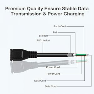 StarTech.com 20in (50cm) USB C Charging Cable, Coiled Heavy Duty Fast  Charge & Sync USB-C Cable, USB 2.0 Type-C Cable, Rugged Aramid Fiber,  Durable