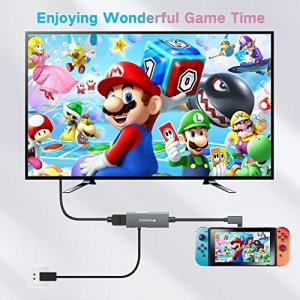 USB C to HDMI Adapter for Nintendo Switch, Portable USB-C Switch TV Dock, 4K 60Hz USB C Adapter PD Charger, Type-C (USB3.1) to HDMI TV Adapter for Sa
