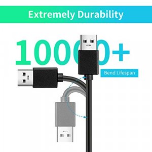  CLAVOOP USB to USB Cable 3ft, USB 3.0 A to USB 3.0 A Male to  Male Cable, Double USB Cord, Braided, Data Transfer Compatible with PC  Laptop Monitor Hard Drive and