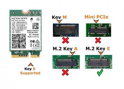 HighZer0 Electronics Killer Wi-Fi 6 AX1675i (Gig+) 2230 2x2 AX+BT Bluetooth 5.3 Upgraded AX211 for Gaming Performance