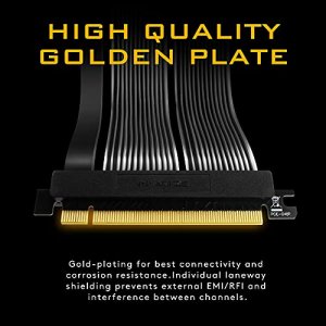 EZDIY-FAB PCIE 4.0 16x Extreme High Speed Riser Cable,PCI Express Gen4 GPU Riser Cable-30CM Straight Connector