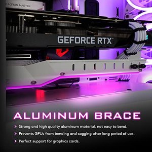 EZDIY-FAB GPU Holder Brace Graphics Card GPU Support Video Card Holder Bracket with 5V 3 Pin ARGB LED, Video Card Sag Holder/Holster Bracket Support 