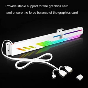 GOWENIC Graphics Card GPU Brace Support, GT8 RGB Graphics Card GPU Holder 5V 3 Pin Color RGB Graphics Card Holder Bracket, for Gaming Work