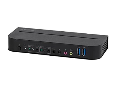 Monoprice 4K HDMI 2.0 and USB 3.0 2x1 KVM Switch - Black, 4K@60Hz, HDR, YCbCr 4:4:4, HDCP 2.2, Share 2 Computers with 1 Keyboard Mouse Monitor Printe