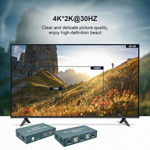 KVM Switch HDMI 2 Port Box,Hotkey Switch,UHD 4K@30Hz & 3D & 1080P Supported, No Power Adapter Required, with 2 USB and 2 HDMI Cables