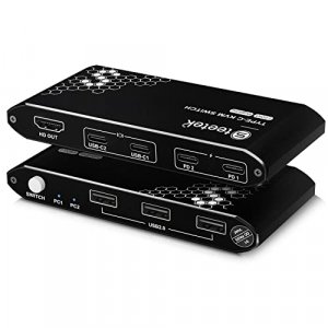  USB C KVM Switch 4K@60Hz,MLEEDA USB C Switch 2