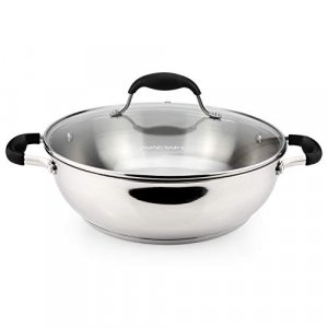 AVACRAFT 18/10, 3 Piece Stainless Steel Steamer Cooking Pot Set