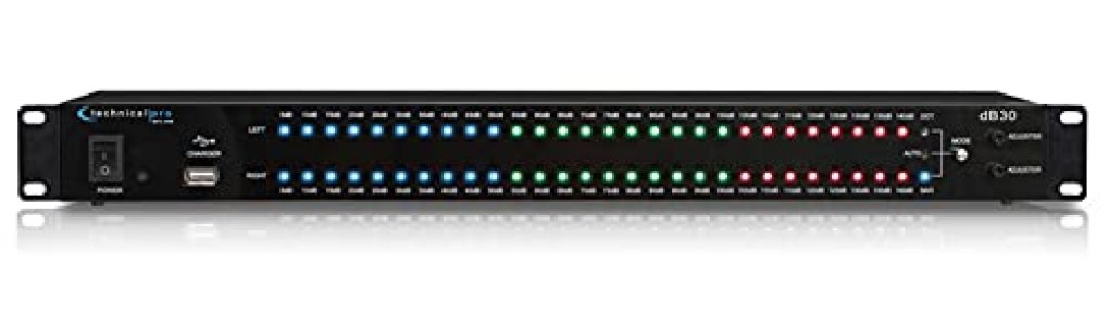 Technical Pro DB30 1U Rack Mount dB Decibel Meter Display+8 Outlet Power Supply