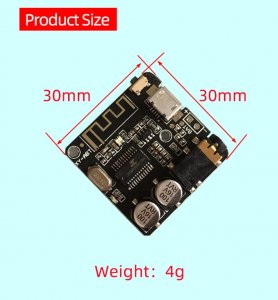 Aideepen 4PCS Audio Receiver Module, BT 5.0 Stereo Audio Amplifier 3.7-5V MP3 Decoder Board Car Speaker Amplifier