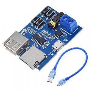 DAOKI TF Card U Disk MP3 Format Decoder Board 5V Amplifier Audio Decoding Player Module with Micro USB Cable