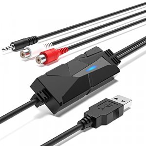 DigitalLife AV202-B USB Audio Capture Grabber From Stereo R/L or 3.5mm Music Interface