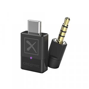 Creative BT-W4 Smart Bluetooth 5.2 Audio Transmitter with aptX Adaptive, 24-bit Audio, Device-Switching Function, and Voice Chat Support for PC/Mac /