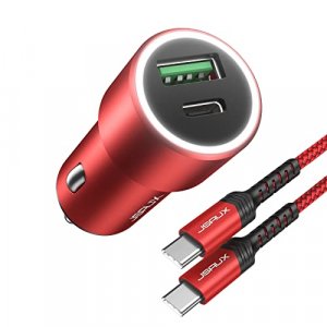 Usb C Car Charger Fast 38W, Jsaux Usb Car Charger Dual Ports Pd&Qc 3.0 Compatible With Google Pixel 6 Xl,Samsung Galaxy S22/S21/S20/S10/S9 Note 20/10
