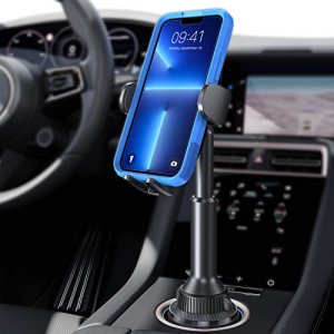 Oqtiq Phone Mount for Car [Gooseneck 13 Long Arm] Car Phone Holder for Dashboard, Windshield, Strong Suction Cup Cell Phone Holder for Car Truck