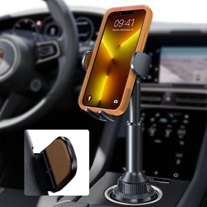 Oqtiq Phone Mount for Car [Gooseneck 13 Long Arm] Car Phone Holder for Dashboard, Windshield, Strong Suction Cup Cell Phone Holder for Car Truck