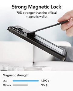 Esr Halolock Vegan Leather Wallet Stand, Magsafe Wallet And Adjustable Stand, Compatible With Iphone 14/14 Plus/14 Pro/14 Pro Max And 13/12 Series, N