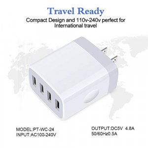 Multiple Usb Wall Charger, Hootek 2Pack 4-Multi Port Usb Charger
