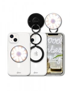 Sonix Maglink Pop Up Selfie Light And Phone Ring Grip For Magsafe Iphone 14 / 13 / And 12 Series, Magnetic Fully Adjustable Round Ring Light