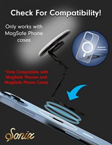 Sonix Maglink Pop Up Selfie Light And Phone Ring Grip For Magsafe Iphone 14 / 13 / And 12 Series, Magnetic Fully Adjustable Round Ring Light