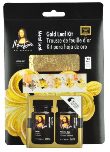 Gold Leaf Adhesive, 2oz Bottle Mona Lisa Metal Leaf, Clear Gold