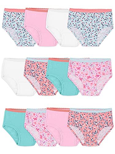 Fruit of the Loom Toddler Girls' Tag-Free Cotton Underwear, Brief-12  Pack-Assorted Colors, 4-5T - Imported Products from USA - iBhejo