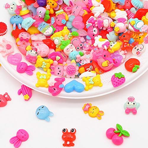 Slime Charms Cute Set - Charms for Slime Assorted Fruits Candy Sweets  Flatback Resin Cabochons for Craft Making, Ornament Scrapbooking DIY Crafts  (15 - Imported Products from USA - iBhejo