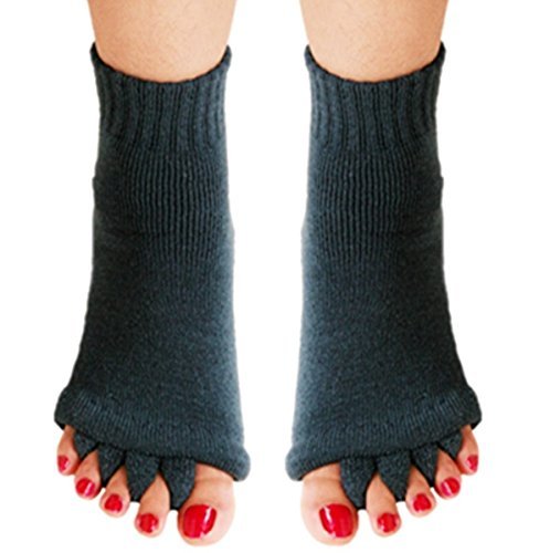 Toe Separator Socks Yoga Sports Gym Health Massage Foot Alignment Socks