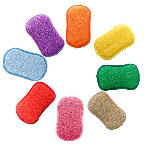 Multipurpose Kitchen Scrub Sponges, Heavy Duty Cleaning Non-Scratch Scrub  Sponge, Reusable Microfiber Sponge for Household Cleaning, Random Colors