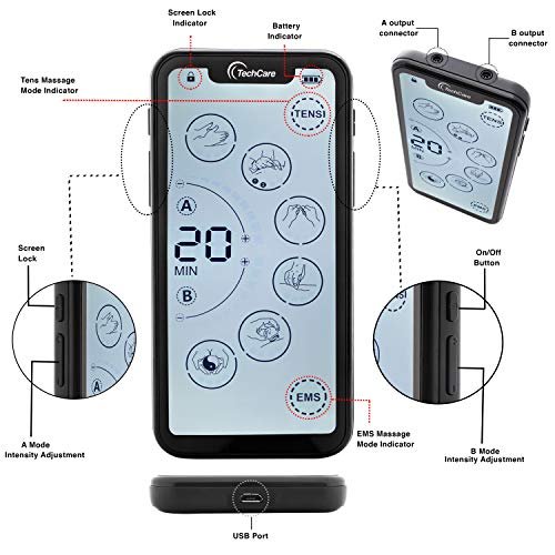 TechCare Mini Massager Tens Unit Lifetime Warranty Tens Machine for Drug  Free Pain Management, Back Pain and Rehabilitation