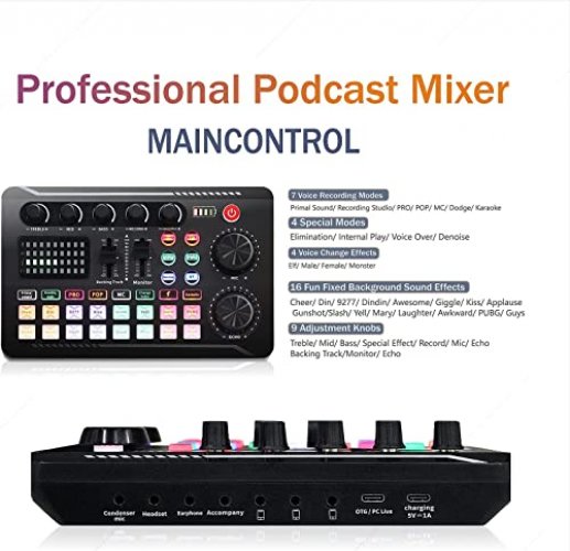 Podcast Equipment Bundle, SINWE Condenser Microphone with Tripod Stand and  Professional Audio Mixer for Studio Recording Vocals, Voice Overs