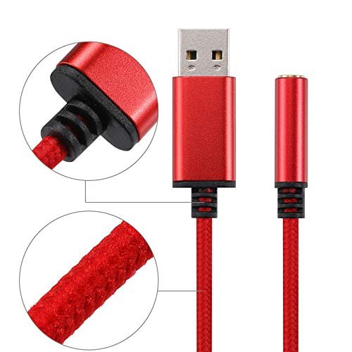 USB to 3.5mm Aux Headphone Jack Cable Adapter For PC PS4 Laptop MacBook