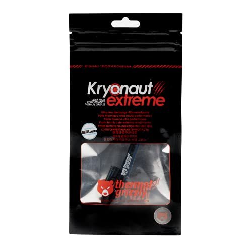  Thermal Grizzly Kryonaut, High Performance Thermal Paste for  Cooling All Processors, Graphics Cards and Heat Sinks in Computers and  Consoles -1.0 Gram : Electronics