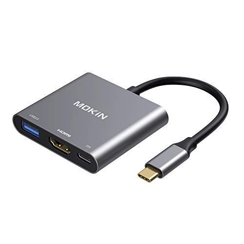 USB-C to HDMI Adapter 4K 3-in-1 Type C Adapter Multiport AV Converter USB  3.0 Type-C to HDMI 4K Compatible with MacBook Pro/iPad  Pro/S8+/S9+/Projector/Monitor 