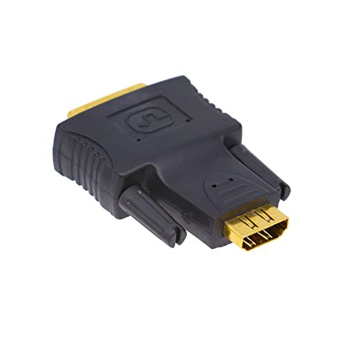 DTech DVI Female to HDMI Male Adapter Bi-Directional DVI-I 24+5 Port  Converter