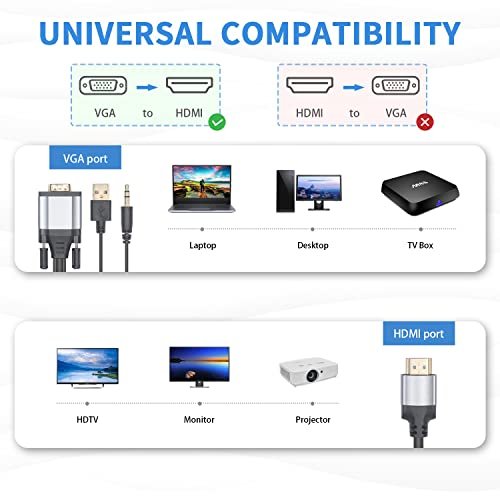 Conector monitor vga a hdmi hot sale