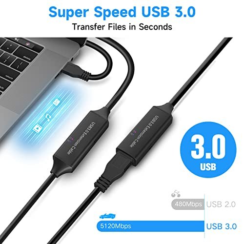 StarTech.com 2m Black SuperSpeed USB 3.0 Extension Cable A to A - Male to  Female USB 3.0 Extender Cable - USB 3.0 Extension Cord - 2 Meter