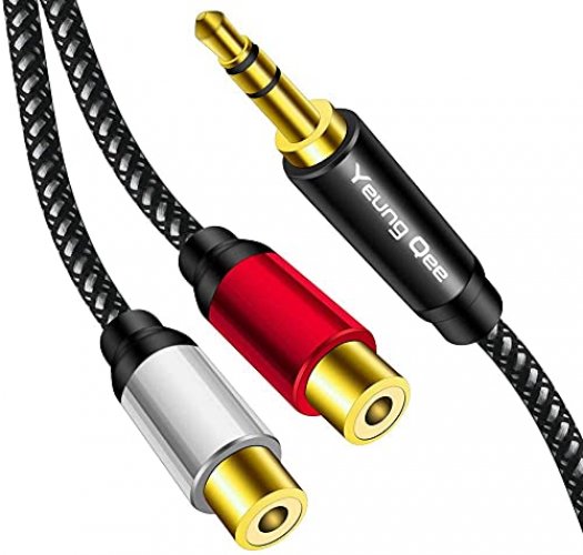 12 ft. 3.5 mm Stereo Male to 2 RCA Male Audio Cable