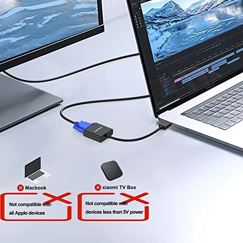 Moread HDMI to VGA, 5 Pack, Gold-Plated HDMI to VGA Adapter (Male to  Female) for Computer, Desktop, Laptop, PC, Monitor, Projector, HDTV,  Chromebook