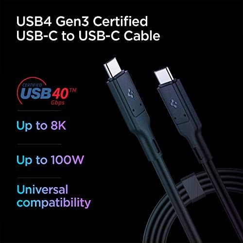Spigen [Usb-If Certified Usb 4 Cable 2.6Ft For Thunderbolt 4 3 Cable,100W  Charging 40Gbps Data Transfer 8K Video Type C For Macbook Ipad M2 M1 Pro Ai  - Imported Products from USA - iBhejo