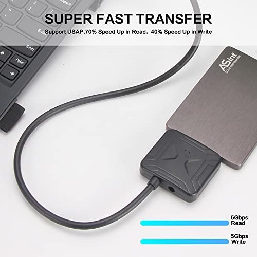 VCOM SATA to USB Adapter Cable for 2.5 inch SSD and HDD, USB 3.0 to SATA  III Hard Driver Adapter,Support UASP SATA to USB Cable SATA Adapter Cable  USB