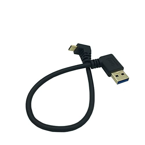 USB C Extension Cable, USB to USB C Right Angle Extender Cord, 90