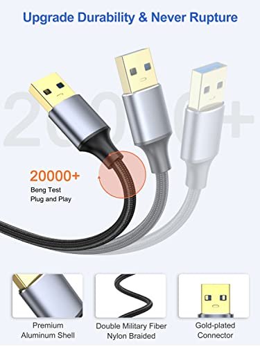 Double sided sale male usb cord