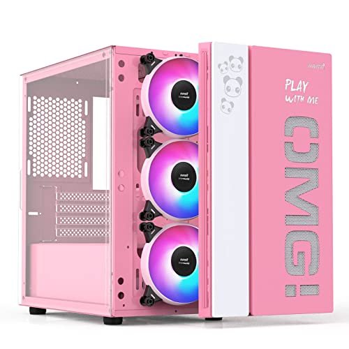 SZD OMG Mini Tower PC Gaming Case, 3 X 120mm ARGB Fans Pre-Installed,  Tempered Glass Side Panel, Front I/O USB  Port, Water-Cooling Ready,  Compute - Imported Products from USA - iBhejo