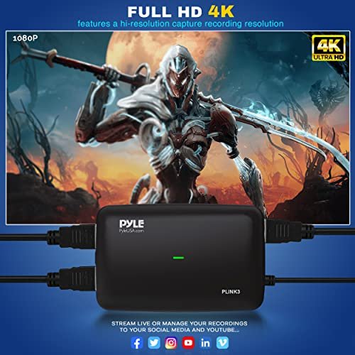 HDMI Video Capture Card, 4K HDMI to USB Capture Card Full HD 1080P 30fps,  Record via DSLR, Camcorder, Action Cam for Live Streaming, Compatible with  Nintendo Switch, PS4, Xbox One, PC 