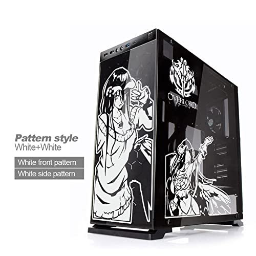  Anime Stickers for PC Case, Vinyl Decor Decal for ATX Mid Tower  Computer,Gaming Case Decorative,Waterproof Easy Removable,PC Hollow Out  Sticker (Black and White) : Electronics