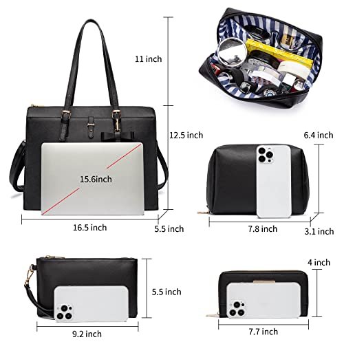 Minimalist Laptop Tote Bag for Women Work 15.6 inch Canvas Shoulder Bags  Computer Messenger Purse Teacher Handbag Office Briefcase | SHEIN USA