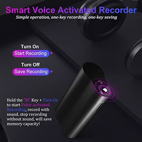 Mini Voice Activated Recorder, 32GB Super Long 500 Hours Recording