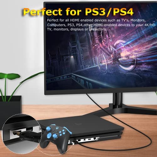 HDMI Cables for Connecting PS4, PS4 Pro, and PS5 to Gaming Projectors