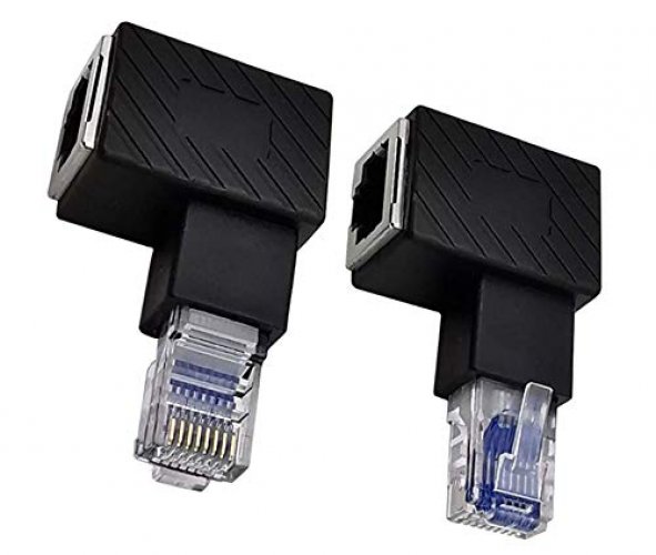 Verzadigen kloon Erge, ernstige Traovien RJ45 Ethernet Adapter, 90 Degree Angle Cat5e/Cat6 Ethernet RJ45  8P8C Male to Female Network Adapter Connector for Computers, Laptops,  Router - Shop Imported Products from USA to India Online - iBhejo
